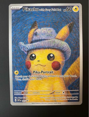 Samlekort, PIKACHU VAN GOGH PARTIAL CRIMP ERROR CARD, Jeg sælger mit Van Gogh Pikachu Pokemon kort. 