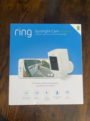 Overvågningskamera, Ring Spotlight Cam Battery, Ring Spotlight Cam Battery sælges. Helt ny og uåbnet