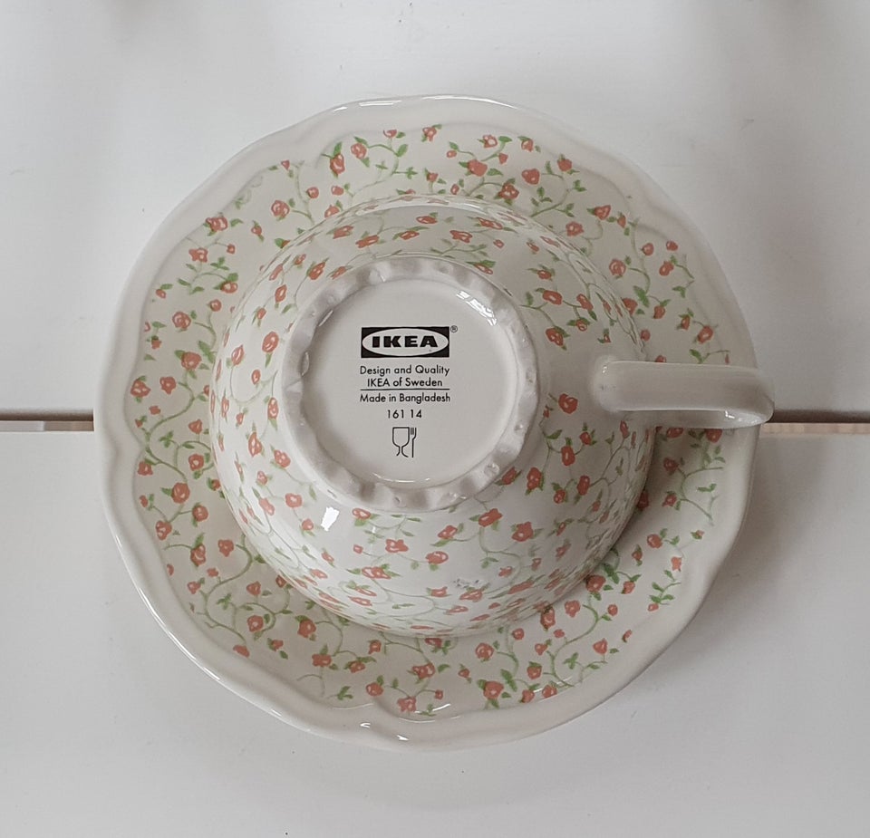 Porcelæn, Kaffe - tekopper, Ikea 161 14 Alvine Arv Ros