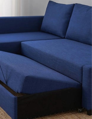 Sovesofa, polyester, 3 pers. , Ikea Friheten, Sælger super fin blå sovesofa med plads til opbevaring