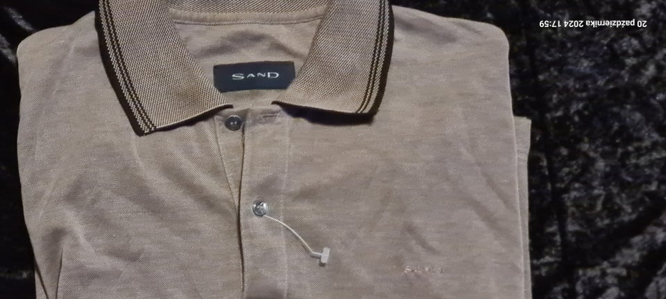 Polo t-shirt, SAND, str. XL