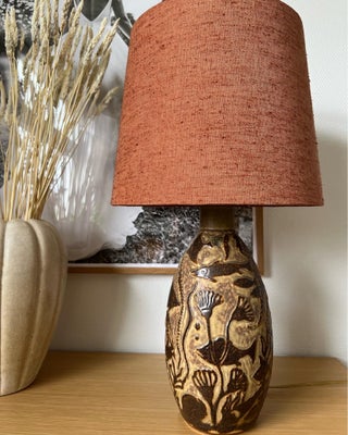 Michael Andersen, Keramik lampefod - nr 6410, bordlampe, Smukkeste store Michael Andersen lampefod m