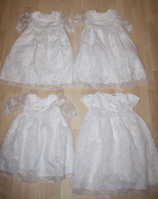 Dåbskjole, str. findes i flere str., 4 stk. UBRUGTE dåbskjoler/brudepige kjoler  fra Óli Prik, sælge