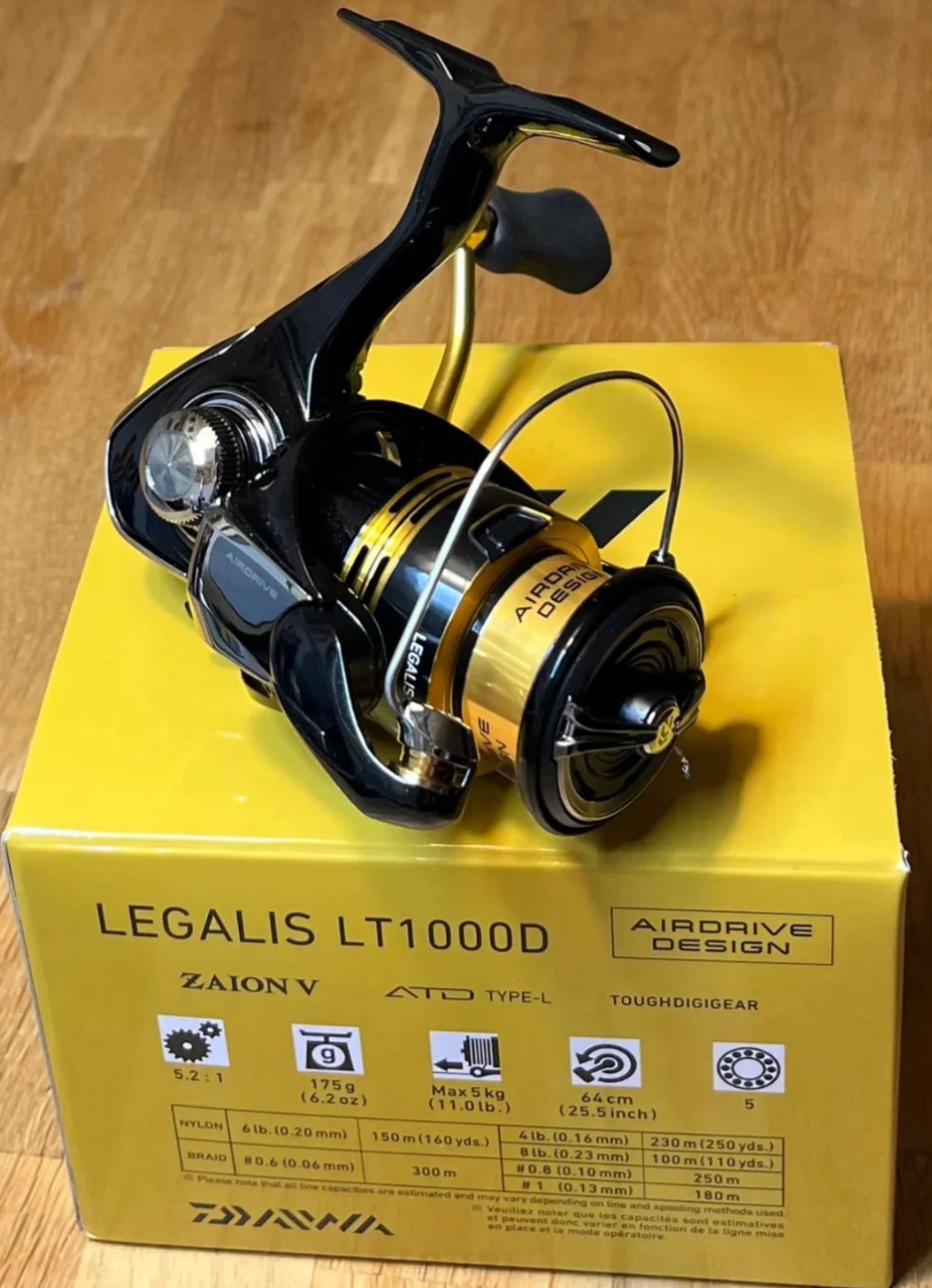 Fastspolehjul, Daiwa 23 Legalis LT1000 D
