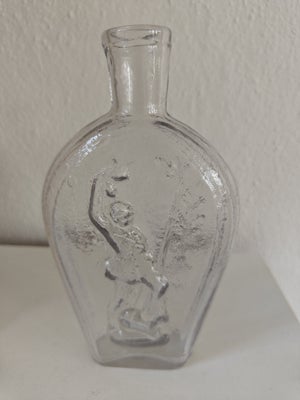 Flasker, Lommelærke, Mylenberg lommelærke i glas med figur nr. 314 i bogen "Dansk Glas før 1925" fra