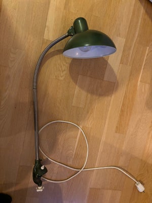 Arkitektlampe, Kaiser Idell, Vintage Christian Dell Kaiser bordlampe i super flot mørkegrøn. Pæn sta