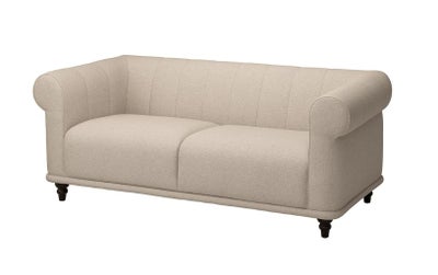 Sofa, bomuld, 2 pers. , VISKAFORS, 
2-pers. sofa, Lejde lys beige/birk med brune ben
Ny pris: 11.599