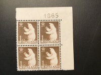Grønland, postfrisk, AFA nr. 58 fireblok med øvre marginal