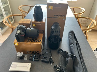 Nikon D500, spejlrefleks, 20.9 megapixels, God, Nikon D500 spejlreflekskamera med shuter på 45500 ha