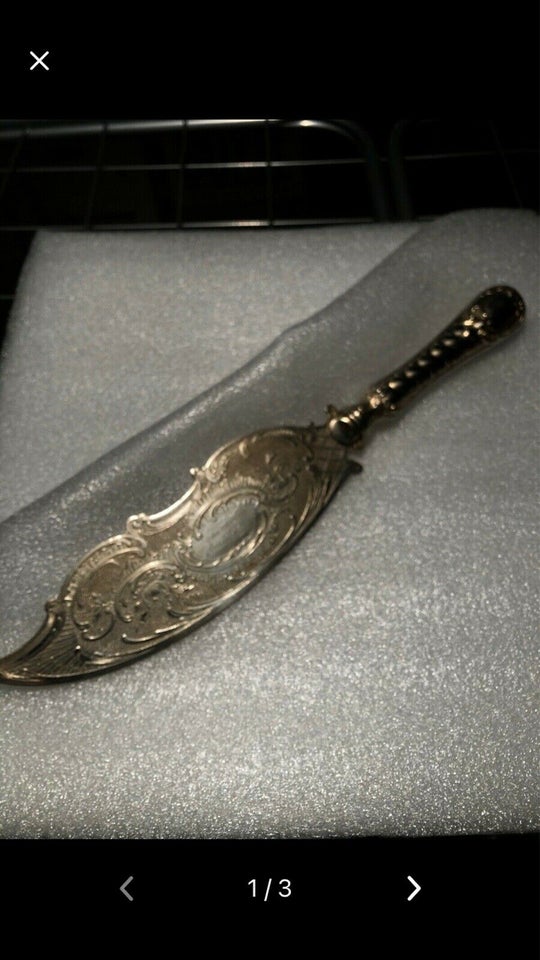 Sølv lagkagekniv ca 200 år gl., Sølv, 200 år gl.