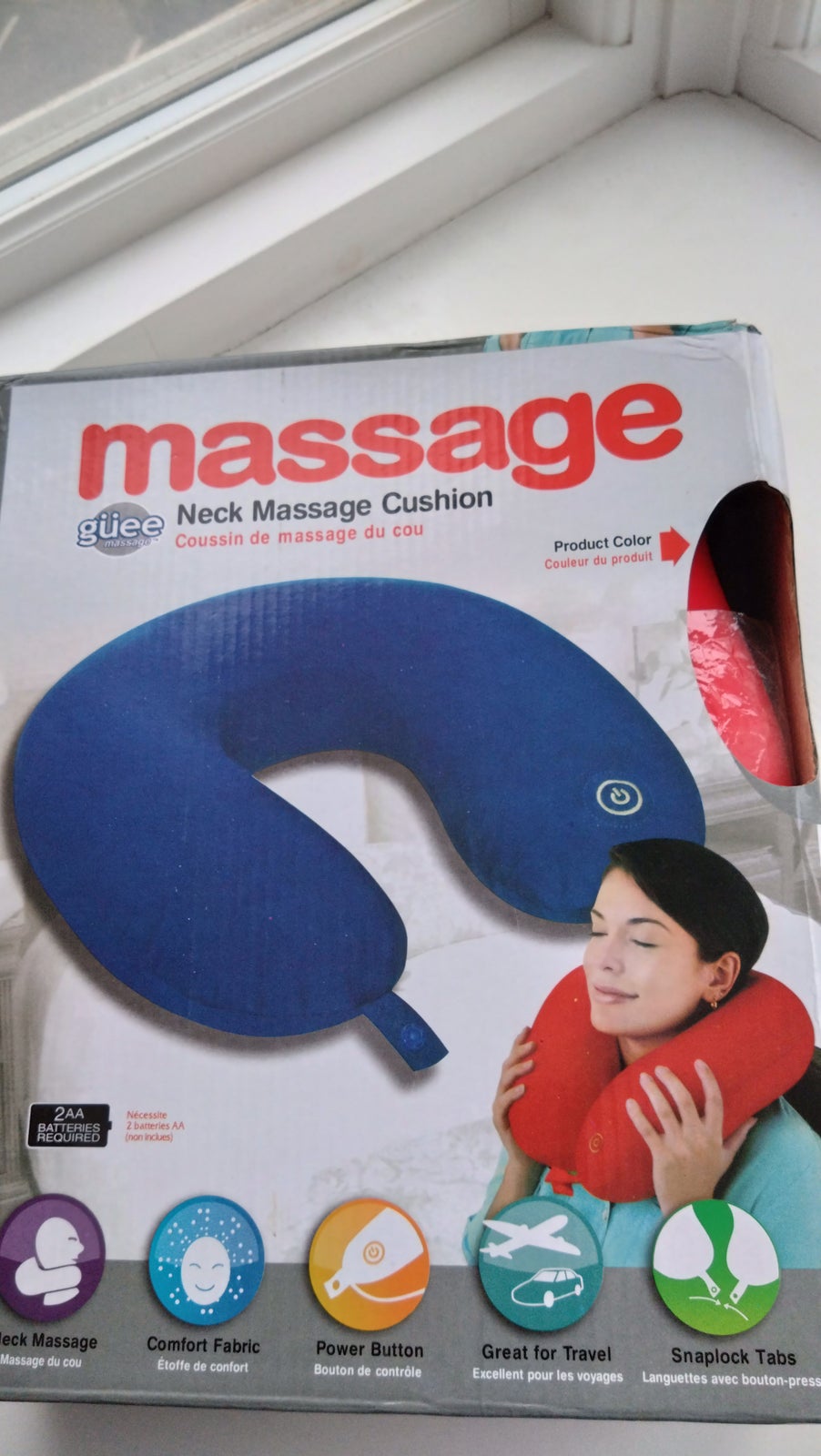 Massagepude, NY/rød....güee, Neck Massage Cushion