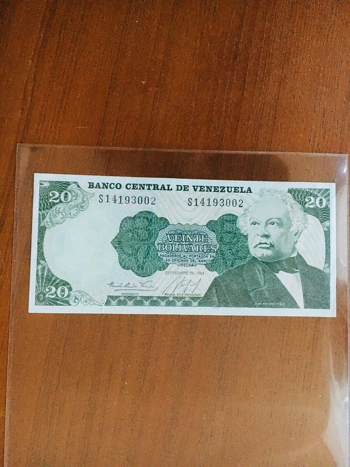 Amerika, sedler, 20 bolivares