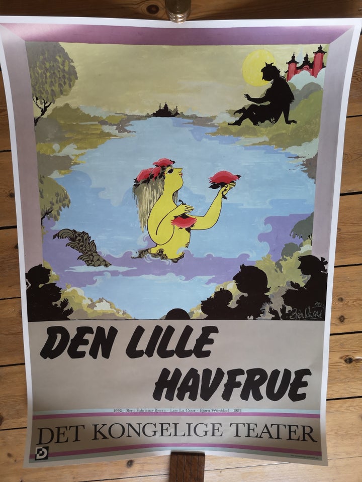 Plakat/Tryk, Bjørn Wiinblad, motiv: lille havfrue dba.dk – og Salg af Nyt og Brugt