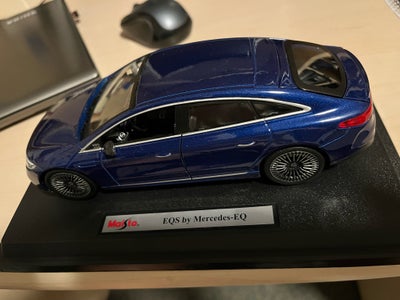 Biler, Modelbil, NY, MERCEDES EQ EQS SEDAN 2022 BLUE 1:27