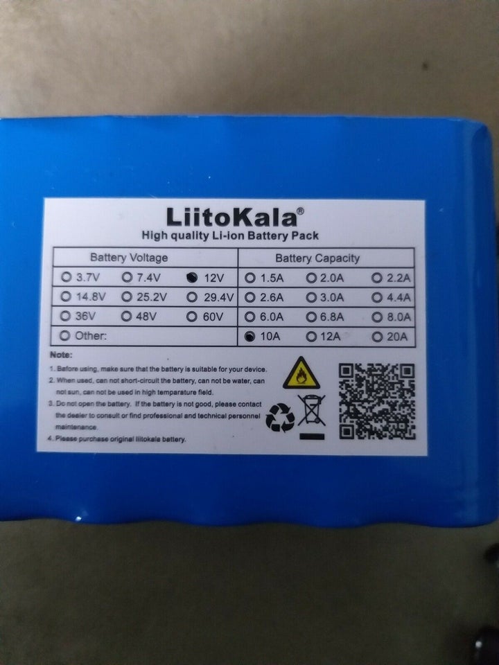 Batterier, Liitokala 12v 10A batteri