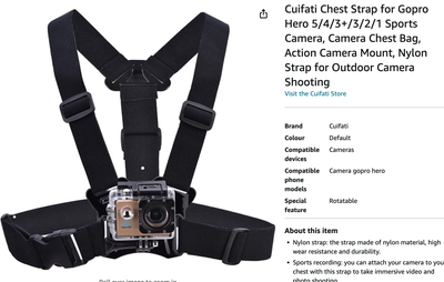GoPro chest mount, Perfekt, Helt ny GoPro chest mount. Købte på Amazon i Juli 2023. 

Aldrig pakket 