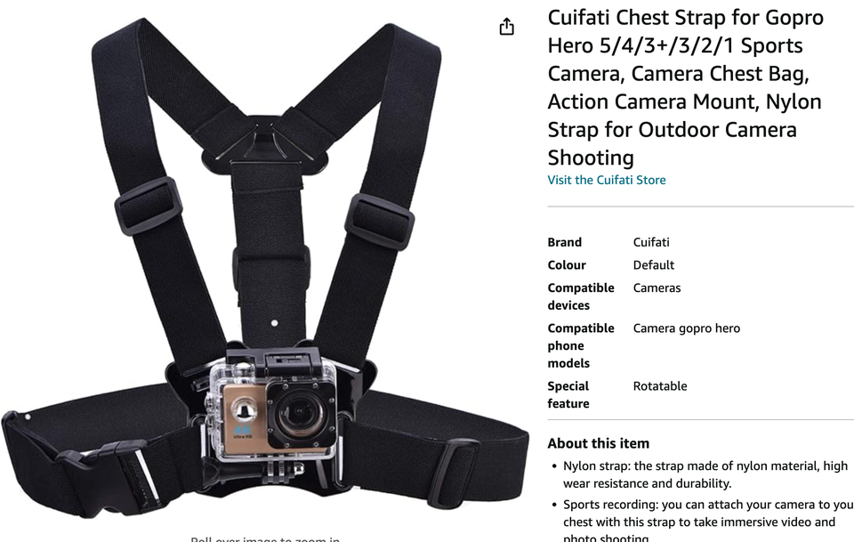 GoPro chest mount, Perfekt