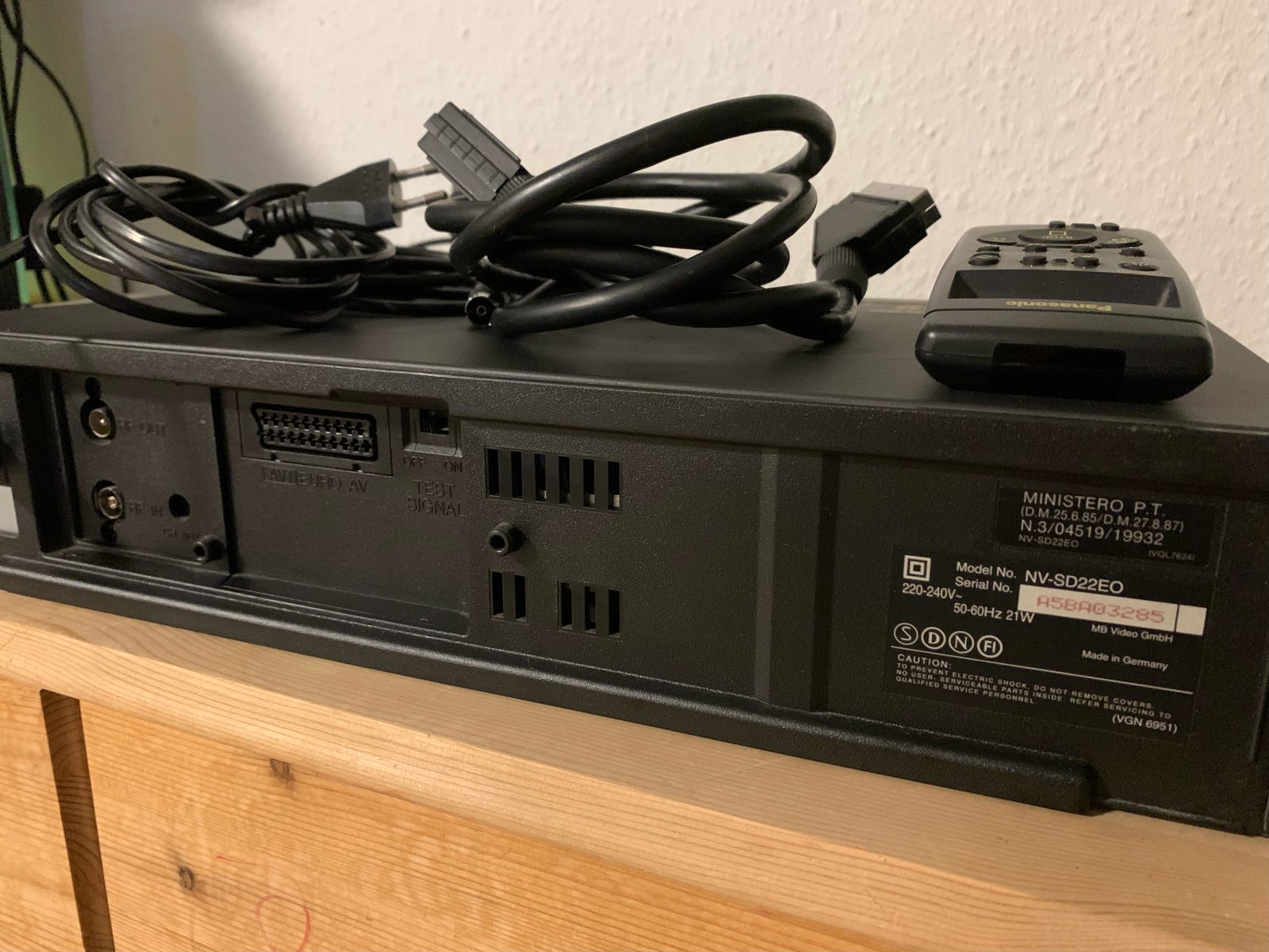 VHS videomaskine, Panasonic, NV-SD22EO