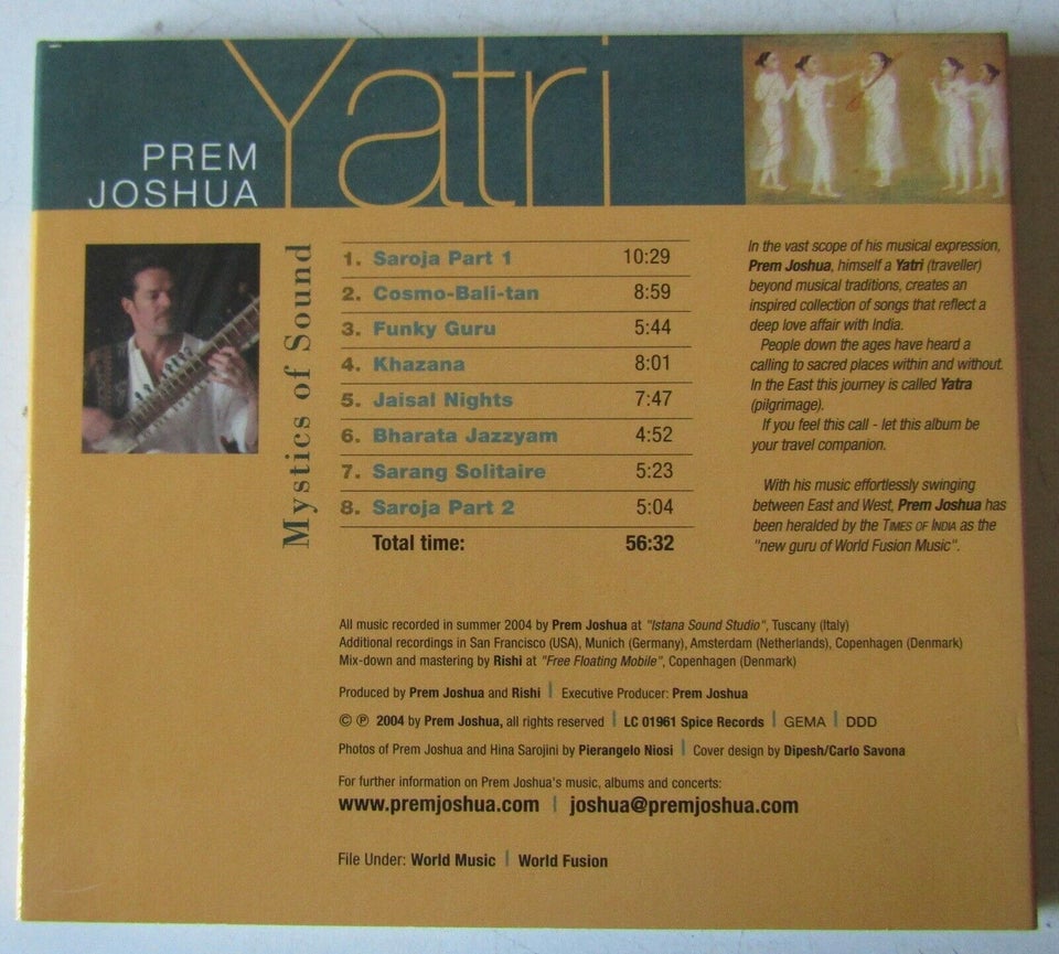 Prem Joshua: Yatri - Mystics of Sound, new age