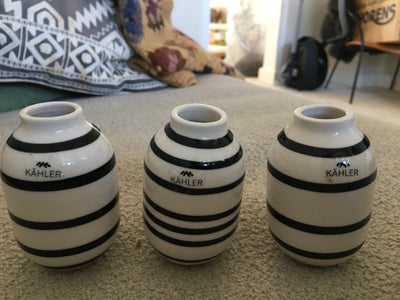 Vase, Vase, Kähler, Kählervaser Omaggio. 3 styks vaser. Stadig i kassen og aldrig brugt. 