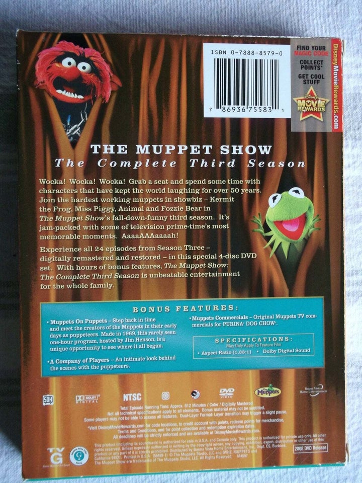 The Muppet Show Season 3 - , instruktør Jim Henson, DVD