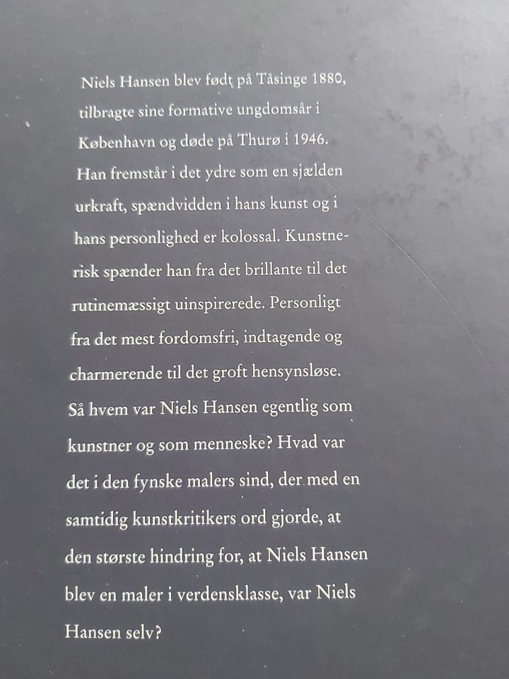 Maleren Niels Hansen 1880 - 1946, Jan Horskjær, emne: kunst