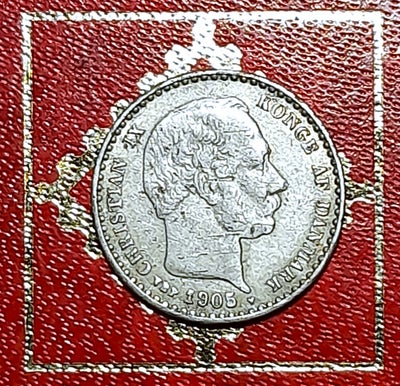 Danmark, mønter, SØLV!, 1905, SØLV 10 ØRE 1905 CHRISTIAN IX
10 Øre 1874 - 1905 Christian X Silver (.