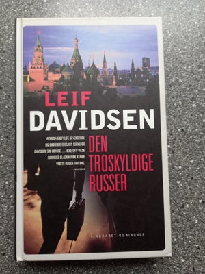 Den troskyldige russer, Leif Davidsen, genre: krimi og spænding, Bogen er hardback i pæn stand se og