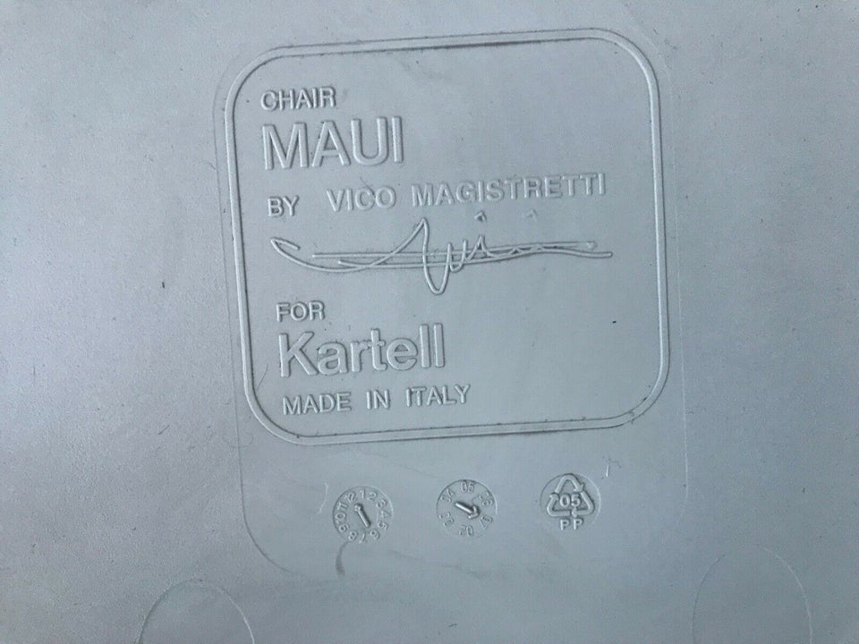 Vico Magistretti, Maui chair, Stol