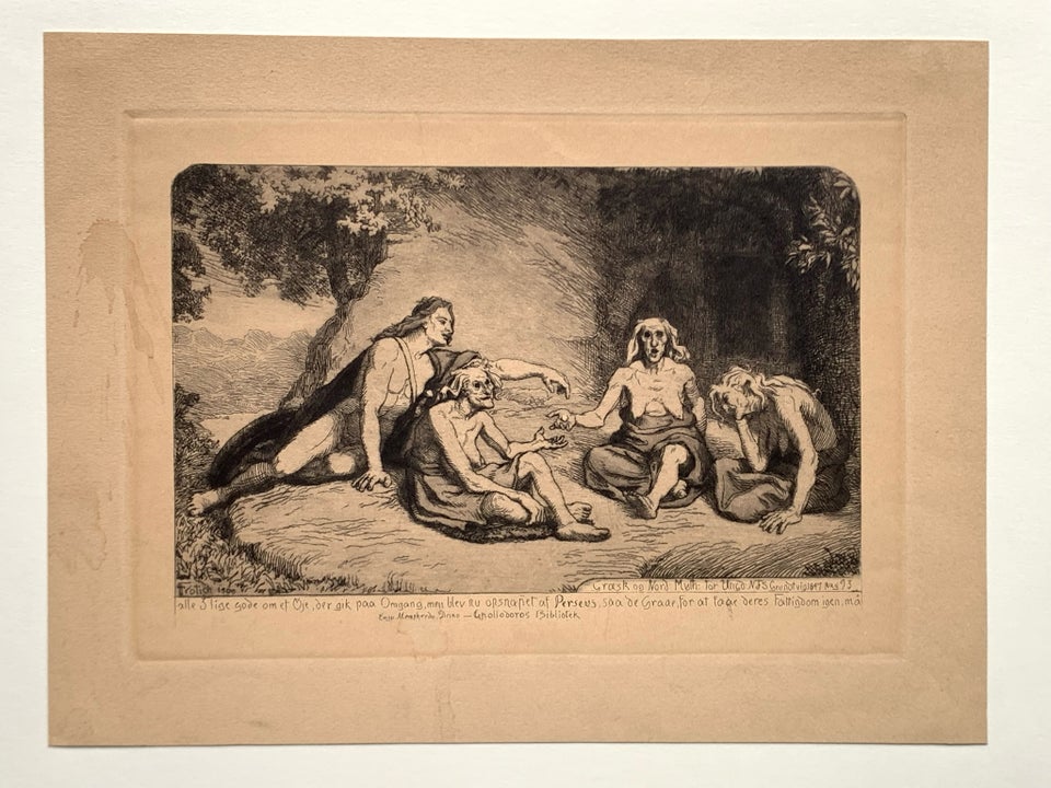 Original litografi, Lorenz Frølich, b: 31 h: 23
