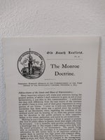 The Monroe Doctrine , emne: historie og samfund
