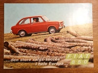 Fiat 850 modelbrochure fra omkring 1965.

8 sid...