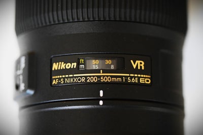 Telezoom, Nikon, AF-S Nikkor 200-500mm  f1/5.6 E  ED VR, Perfekt, Her sælges Nikons store telezoom, 