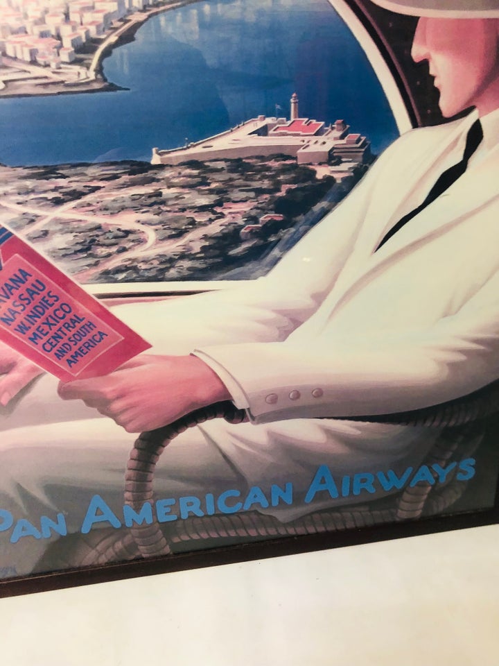 Plakat , Pan Amerika Airways, motiv: Havana fra luften