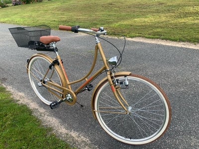 Damecykel,  andet mærke, Toms Guldbar, 50 cm stel, 3 gear, Helt ny cykel i guld med logo med Toms gu