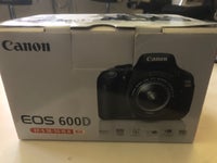 Canon, Canon EOS 600D inkl 3 fod, Perfekt