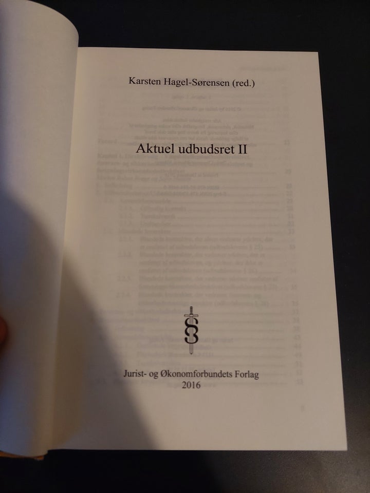 Aktuel udbudsret II, Karsten Hagel-Sørensen, år 2016