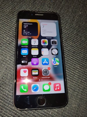 iPhone 7, 32 GB, sort, God, God stand uden ridser - batterikapacitet 84%