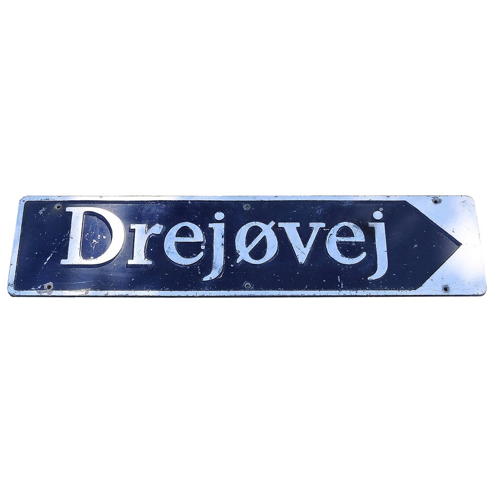 Retro gadenavnsskilt “Drejøvej”