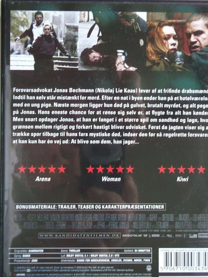 Kandidaten, instruktør Kasper Barfoed, DVD