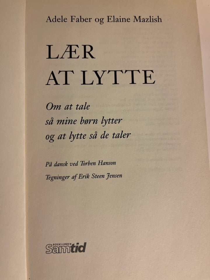 Lære at lytte, Adele Faber- Elaine Mazlish