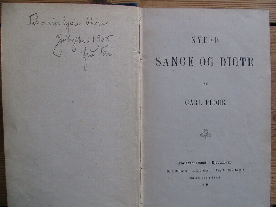 Nyere sange og digte, 1869, Carl Ploug (1813-1894)