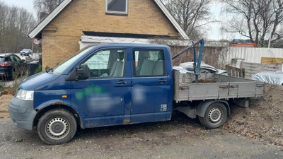 VW Transporter, 2,5 TDi 130 aut., Diesel, aut. 2005, km 404666, blå, træk, klimaanlæg, airbag, Bilen