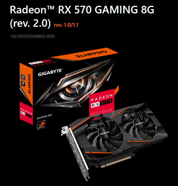 Radeon RX 570 GIGABYTE 8 GB RAM Perfekt dba K b og Salg