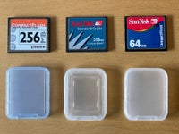 Compact Flash, Kingston & SanDisk, 0,256 GB