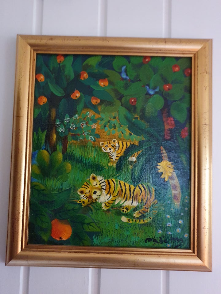 Maleri, Mie Eje, motiv: Tigre i skov