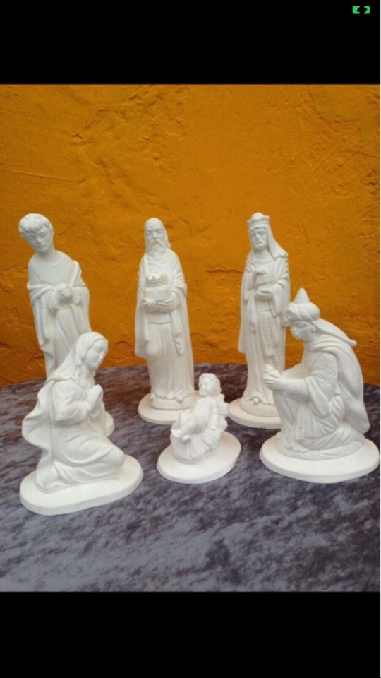 Julepynt, Smukke vintage Hellig 3 Konger/Jesus figurer