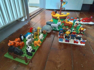 Lego Duplo, Blandet sets, Masser af dyr, masser af mennesker og en stor kasse fyldt med byggeklodser