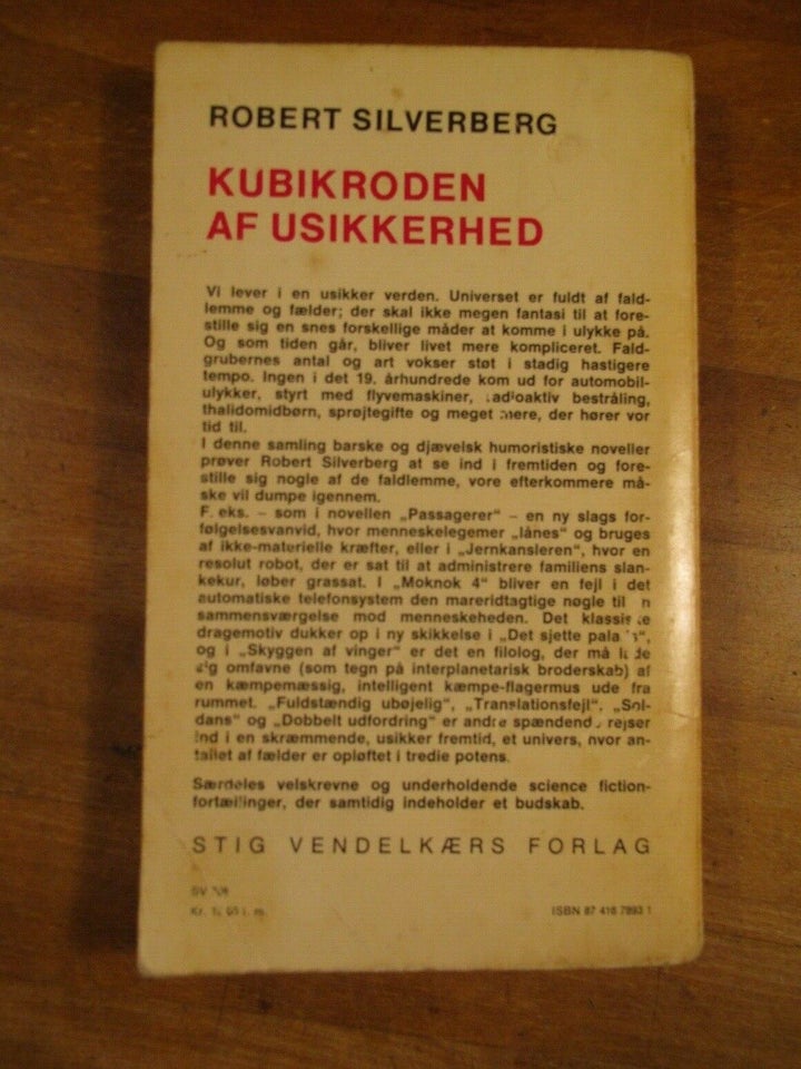 Kubikroden af Usikkerhed (1974), Robert Silverberg,