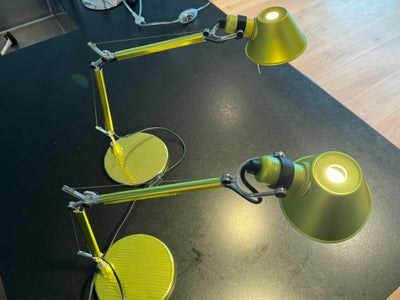 Artemide, Tolemeo micro, arkitektlampe, 2stk. Pæne limegrønne bordlamper - Artimide Tolemeo micro. B